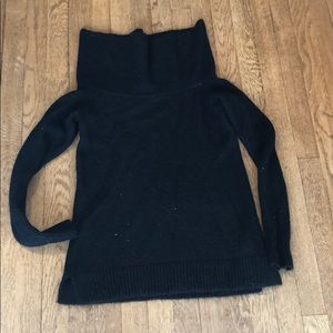 Black off the shoulder sweater